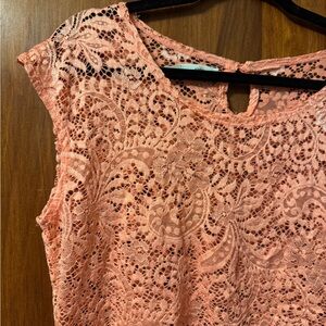 Maurices Coral Lace Blouse